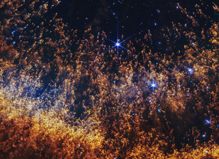 Una nueva imagen Webb que muestra una porción de la nebulosa de la Hélice (Fuente de la imagen: NASA, ESA, CSA, STScI)