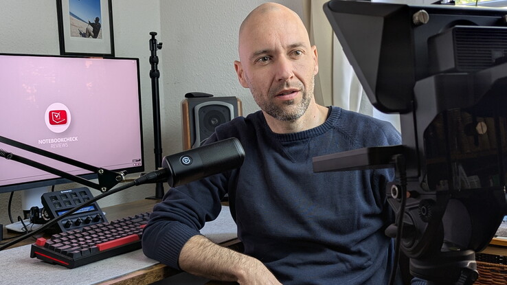 El teleprompter Elgato en funcionamiento
