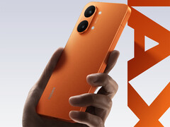 El Turbo 5 Max se ofrecerá en un colorway naranja similar al del iPhone 17 Pro. En la imagen: una imagen promocional que muestra la parte trasera del modelo Sunshine Orange. (Fuente de la imagen: Redmi)