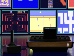 Una imagen de la consola Atari 2600 y el joystick CX40 en acción (fuente de la imagen: Atari)