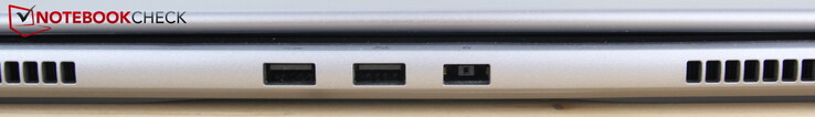Parte trasera: 2x USB-A 3.2 Gen 2 (1x Always On), fuente de alimentación