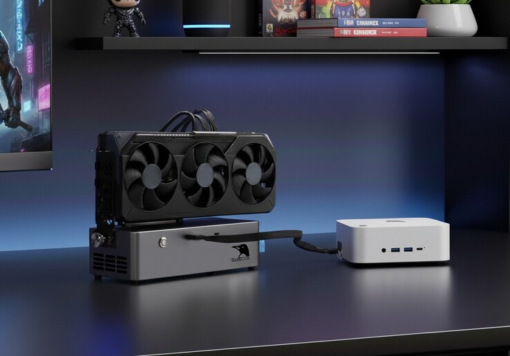 El mini PC Slimbook One admite configuraciones de eGPU basadas en OCuLink para obtener una potencia de GPU adicional. (Fuente de la imagen: Slimbook)