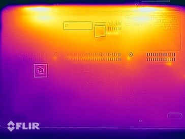 Prueba de esfuerzo de temperaturas superficiales (lado inferior)