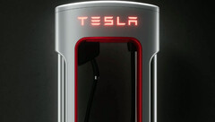 Supercargador Magic Dock filtrado con adaptador CCS (imagen: Tesla)