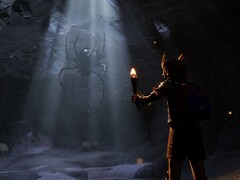 Una imagen que muestra una araña en Grounded.