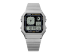 El Casio Vintage A130WE-1AEF está adornado con una esfera negra mate con elementos blancos en contraste y reflejos naranjas. (Fuente de la imagen: David et Philly)