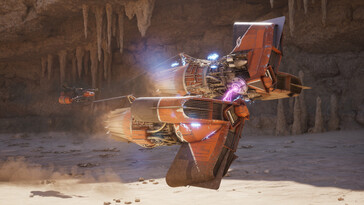 En la imagen: una captura de pantalla del juego Star Wars: Galactic Racer.