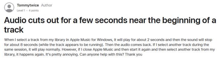 (Fuente de la imagen: Apple Support Community)
