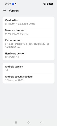 Software del Oppo Find X9 