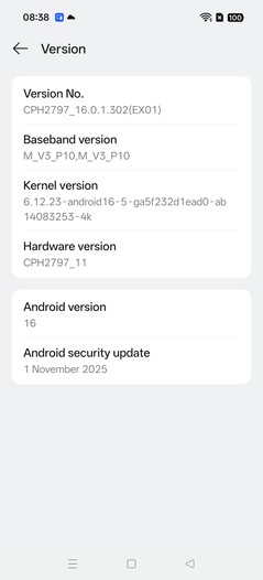 Software del Oppo Find X9 