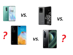 En revisión: Xiaomi Mi 10 Ultra, Huawei P40 Pro Plus, Samsung Galaxy S20 Ultra, y OnePlus 8 Pro. Dispositivos de prueba proporcionados por Huawei Alemania, Samsung Alemania y Trading Shenzhen.