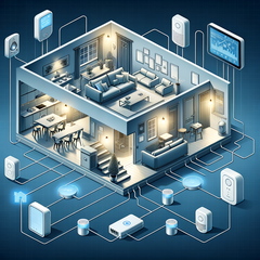 La policía de Los Ángeles recomienda sistemas de seguridad domésticos cableados para contrarrestar a los ladrones organizados que utilizan inhibidores de Wi-Fi. (Fuente: Imagen generada por IA Dall-E 3)