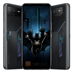 Este es nuestro primer vistazo al Asus ROG Phone 6 Batman Edition (imagen vía Evan Blass/91mobiles)