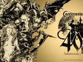 Un banner que anuncia el 40.º aniversario de Castlevania