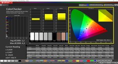 CalMAN ColorChecker calibrado (espacio de color de destino P3)