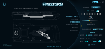 Zotac FireStorm - Efectos RGB y zonas de iluminación