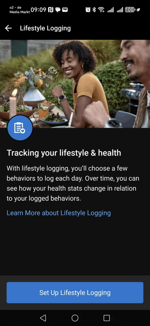 Una captura de pantalla de la herramienta Garmin Lifestyle Logging. (Fuente de la imagen: Captura de pantalla)