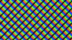 Visualización del subpíxel en una matriz RGB típica
