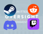 Los directores generales de 4 grandes foros/plataformas han sido citados a declarar el 8 de octubre de 2025. (Fuente de la imagen: Steam, Reddit, Discord, Twitch, Comité de Supervisión y Reforma Gubernamental - Editado)