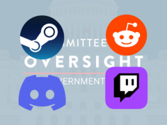 Los directores generales de 4 grandes foros/plataformas han sido citados a declarar el 8 de octubre de 2025. (Fuente de la imagen: Steam, Reddit, Discord, Twitch, Comité de Supervisión y Reforma Gubernamental - Editado)