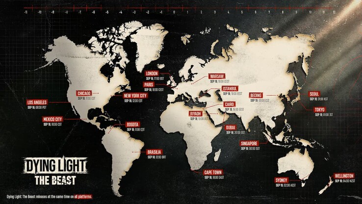 Dying Light: La Bestia horarios de lanzamiento en todo el mundo (Fuente de la imagen: Techland)