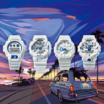 De izquierda a derecha: Casio G-Shock DW-6900HDS-7, GA-110HDS-7A, GA-2100HDS-7A, GA-700HDS-7A. (Fuente de la imagen: Casio)