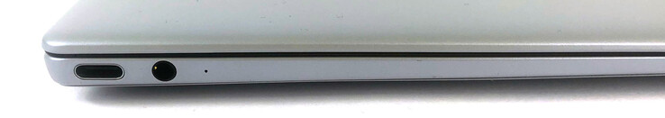 Izquierda: 1x USB-C (transferencia de datos, carga, DisplayPort), 1x conector de 3,5 mm para auriculares/micrófono