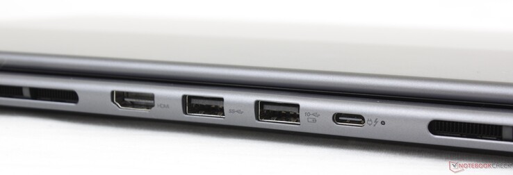 Parte trasera: HDMI, 2 USB-A 3.2 Gen. 1, Thunderbolt 4 con DisplayPort + Power Delivery