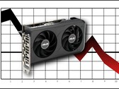 Además de la placa base, se informa de que Asus también está experimentando una reducción en los envíos de GPU (Asus RTX 5050 en la imagen).