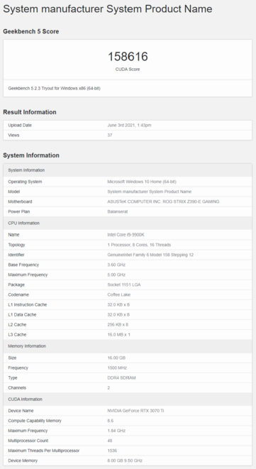 (Fuente de la imagen: Geekbench)