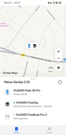 La localización a través de un mapa sólo es posible en HarmonyOS/EMUI.