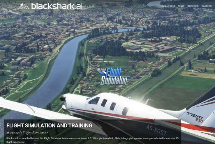 Blackshark.ai presume de que MS Flight Simulator utiliza más de 1,5B de sus construcciones de IA generativa. (Fuente: Blackshark.ai)