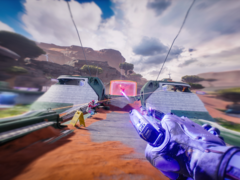 Una captura de pantalla del juego Splitgate 2 (fuente de la imagen: SteamDB)