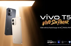 El Vivo T5 4G está disponible en opciones de color dorado y negro 