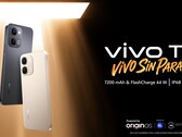 El Vivo T5 4G está disponible en opciones de color dorado y negro