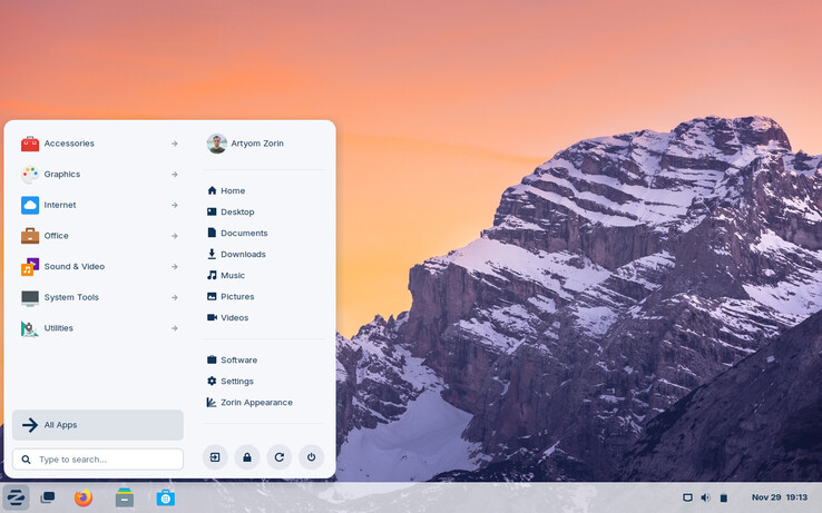 Captura de pantalla del escritorio de Zorin OS 17 tras la instalación (Imagen: Zorin).