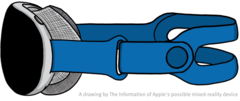 Impresión artística del aspecto actual de los auriculares de realidad mixta Apple a mitad de su desarrollo. (Imagen: The Information)