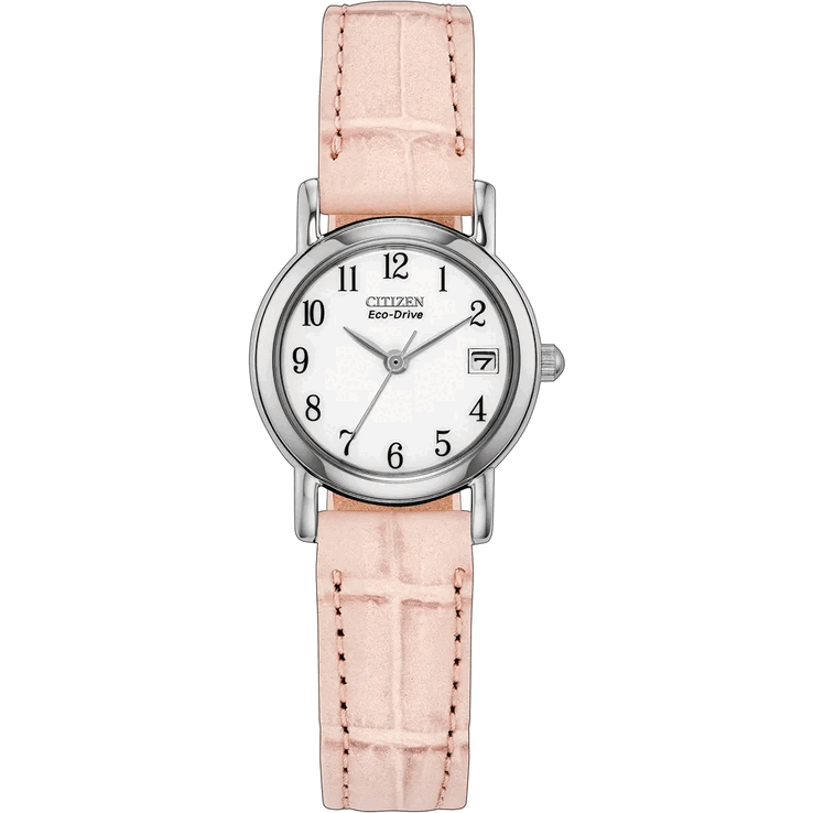 El Citizen EW1277-15A cuenta con una caja de acero inoxidable en tono plateado