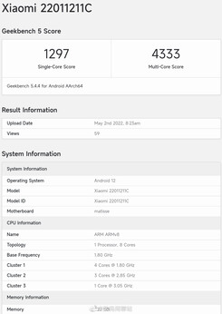 MediaTek Dimensity 9000.