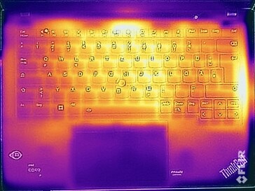 Temperaturas superficiales en la prueba de resistencia (arriba)