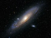 Una imagen que muestra la Andrómeda Galaxy y sus galaxias satélite.