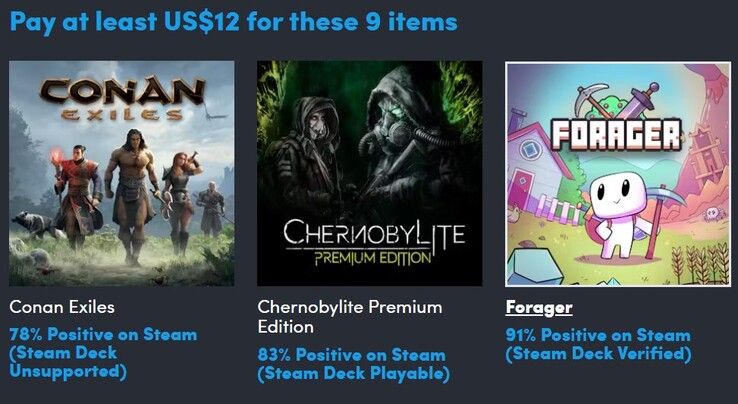 Imagen decorativa. Pagando 12 dólares obtendrá los 9 juegos (Fuente de la imagen: Humble Bundle)