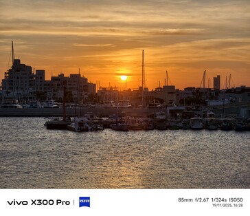 Ajuste predeterminado del Vivo X300 Pro 85 mm.