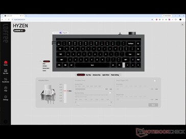 Controlador web Lofree Hyzen con personalización del interruptor magnético y modo magnético activado.