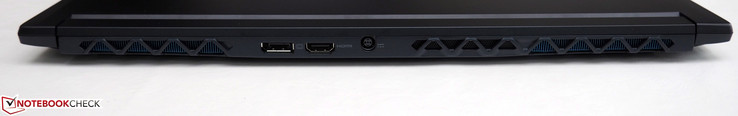 trasera: DisplayPort, HDMI, toma de corriente