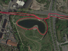 Prueba de GPS: Apple iPhone 11 - Ciclismo alrededor de un lago