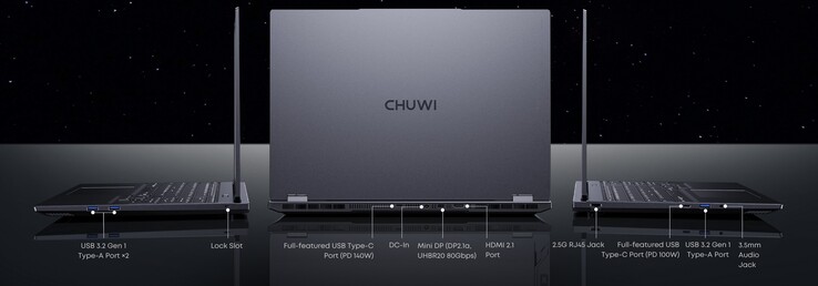 conexiones externas en la Chuwi Gamebook (Fuente: Chuwi)