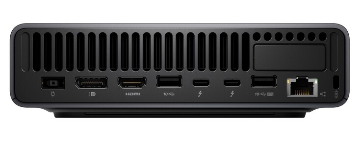 Puertos del mini PC Lenovo ThinkCentre X Ultra.