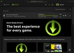 Descarga del controlador Nvidia GeForce Game Ready 551.61 en GeForce Experience (Fuente: Propia)