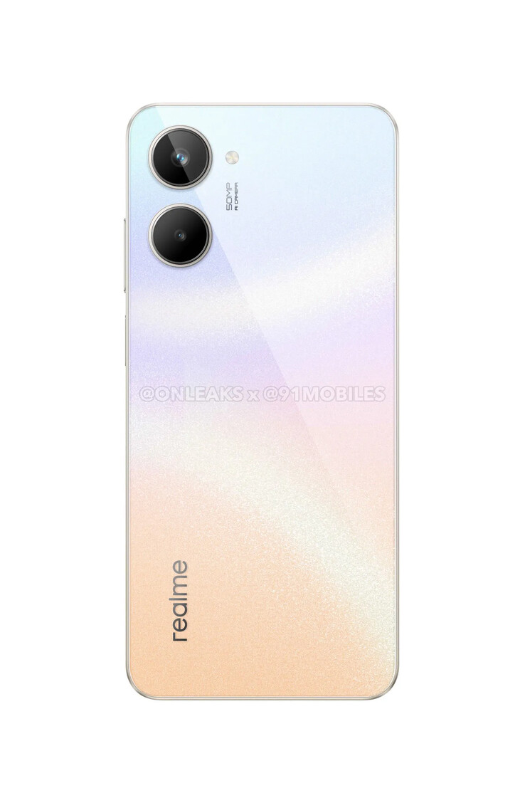 Los nuevos renders del "Realme 10". (Fuente: OnLeaks x 91Mobiles)